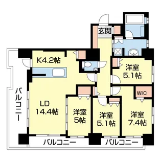 クリオ円山鳥居前【2階】の間取り