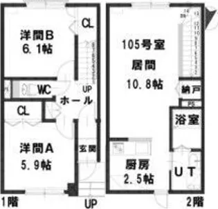 ルミエール山麓通【1階】の間取り