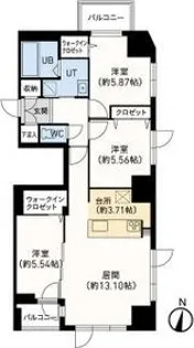F022円山【6階】の間取り
