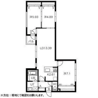 City Premier(シティプレミア)北6条【4階】の間取り