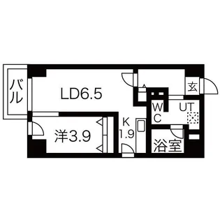 LEE東札幌 A棟【6階】の間取り