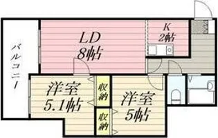 メゾン・ド・北円山【9階】の間取り