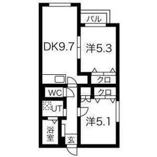 NEST円山【4階】の間取り