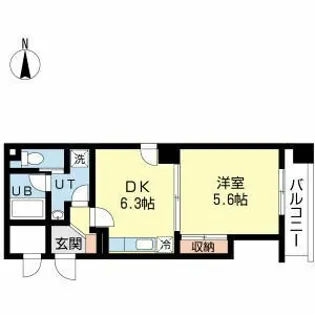 プロシード環状通東【6階】の間取り