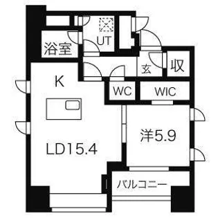 プライムメゾン大通公園【306号室】の間取り