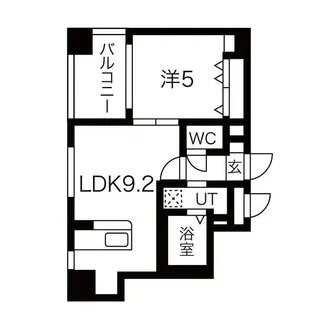 円山シャトー桂和大通館【3階】の間取り