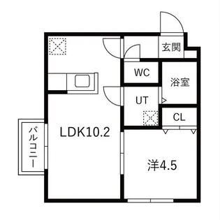 オルセー厚別中央【3階】の間取り