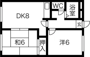 ラフォーレ新札幌B(ラフォーレシンサッポロB)【3階】の間取り