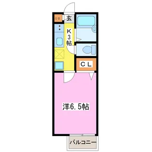 カレントハイツⅠ【1階】の間取り