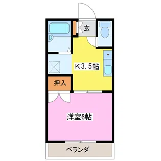 メゾンフレール【2階】の間取り