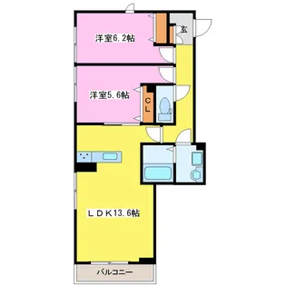 ブレッシードⅠ【2階】の間取り