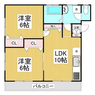 エルムハイツ【3階】の間取り
