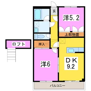 アーバンハウス6号館【2階】の間取り