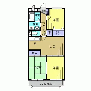 高岡ハイツ シルク【203号室】の間取り