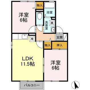 ミキハウス A棟【2階】の間取り