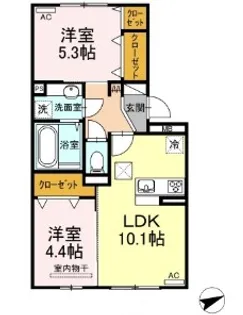 Girasole(ジラソーレ) 【102号室】の間取り