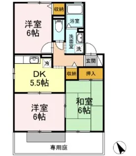 エクセレント柿本 A棟【1階】の間取り