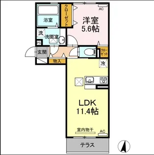 カーサ・ぺキーノ【1階】の間取り