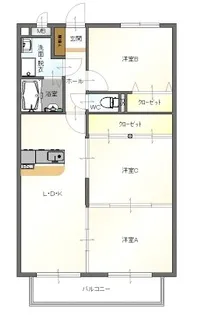 ドルチェカーサ【102号室】の間取り