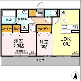 カーサ・ぺキーノ【3階】の間取り