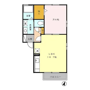 セジュールメゾン【202号室】の間取り