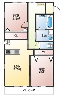 サンハピネス築地【202号室】の間取り