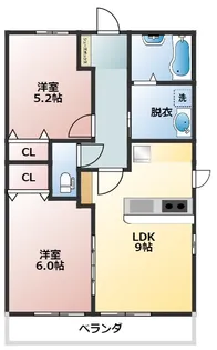 サンハピネス築地【201号室】の間取り