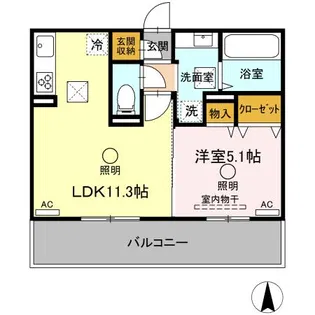 セレブ荒尾【1階】の間取り