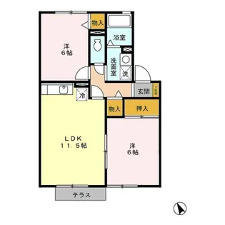 サニーフラット.N【2階】の間取り