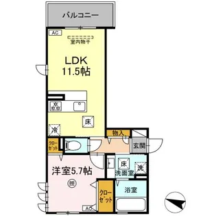 Crea Inn(クレア イン)【1階】の間取り