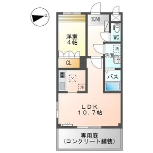 フォレストヴィラ【201号室】の間取り