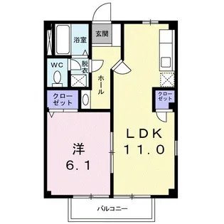 ルナハウス【1階】の間取り