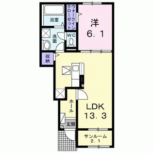 グランアヴニール【1階】の間取り