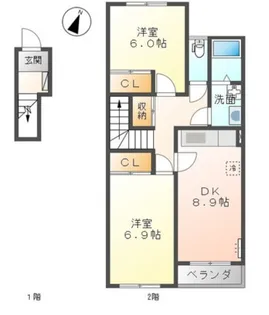 グリーンテラス【2階】の間取り