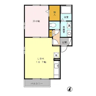 セジュールメゾン【1階】の間取り
