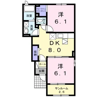 ジェルメ・カーサⅠ【1階】の間取り