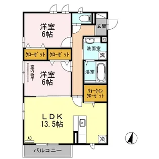 リュクレールA【205号室】の間取り