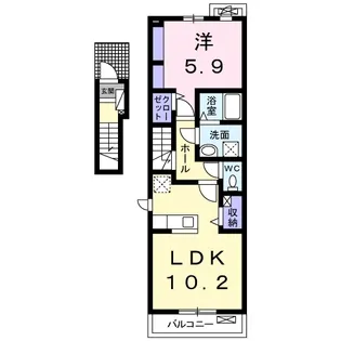 カーサストーリアA【207号室】の間取り