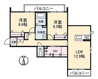 ユキコート椿【305号室】の間取り