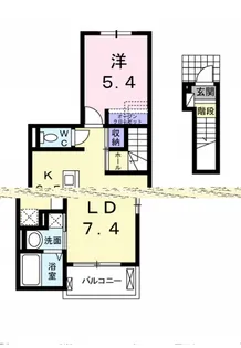 アミューゼクレールⅠ【201号室】の間取り