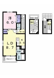 アミューゼクレールⅠ【302号室】の間取り