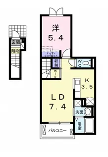 アミューゼクレールⅡ【202号室】の間取り