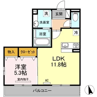 パルハイブリッジⅢ【305号室】の間取り