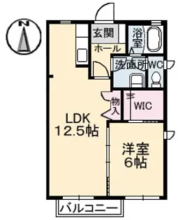 レガロKA棟【203号室】の間取り