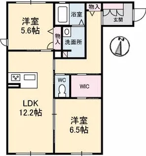 アトリエール和泉南【105号室】の間取り