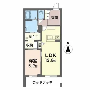 シャーメゾンキャメリア【102号室】の間取り