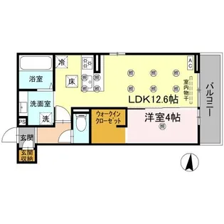 クランツ北井門B【101号室】の間取り