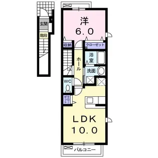 カーサはなみずき【201号室】の間取り