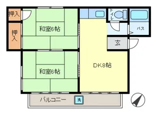 大成コーポ【2階】の間取り