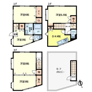 東京都葛飾区新宿5丁目【一戸建】の間取り